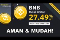 Staking BNB bunga 27% setahun di Binance AMAN DAN MUDAH! 🙂👍